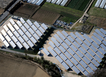 北栄高千穂太陽光発電所・航空写真